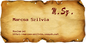 Marcsa Szilvia névjegykártya