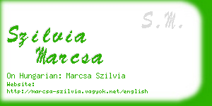 szilvia marcsa business card